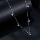 925 Sterling Silver 3mm Moissanite Necklace for Women-3