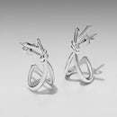 925 Sterling Silver Earrings for Women - Size 2.0*0.8 cm - Plated White Gold-3