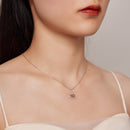 925 Sterling Silver Necklace with CZ in Rose Gold and Platinum Finish, 400mm Chain Length for Women-7