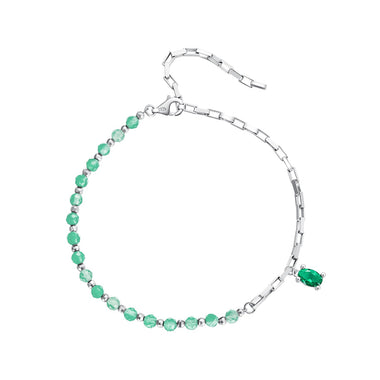 925 Sterling Silver Bracelet with Pavé Setting CZ - 210mm - for Women