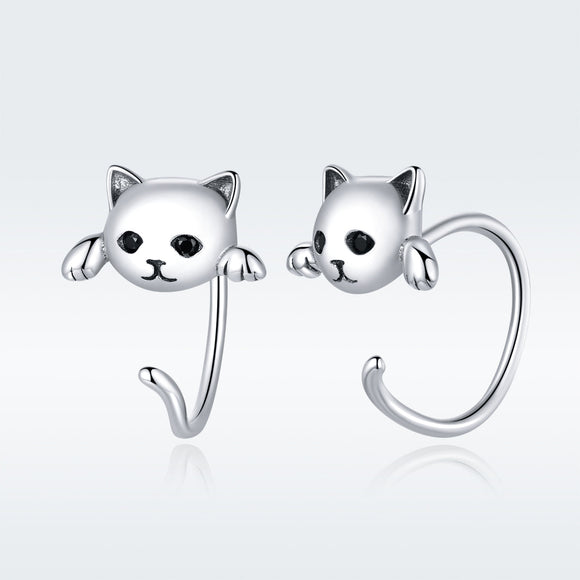 925 Sterling Silver Earrings with Pavé Setting and CZ Stones
