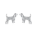 925 Sterling Silver Pavé Set CZ White Gold Plated Earrings for Women-1