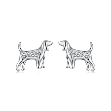925 Sterling Silver Pavé Set CZ White Gold Plated Earrings for Women