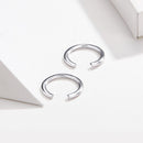 925 Sterling Silver Earrings with Platinum Plating, 1.3cm for Women-5