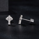 925 Sterling Silver Moissanite Earring 0.7x0.6cm for Women-4