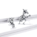 S925 Oxidized Silver Earrings Size 1.5*1cm, 2.4*1.3cm for Women-3