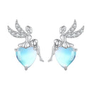 925 Sterling Silver Moonstone CZ Earrings for Women-3