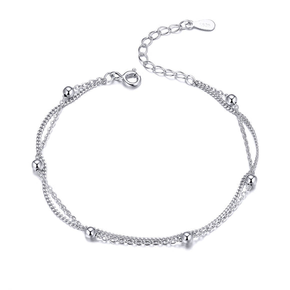 925 Sterling Silver Adjustable 19cm Bracelet for Women