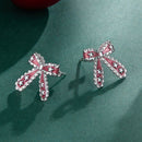 925 Sterling Silver Earrings with Enamel Process in White Gold Plating for Women-3