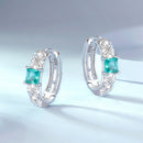 925 Sterling Silver Pavé Setting CZ Earrings for Women-4