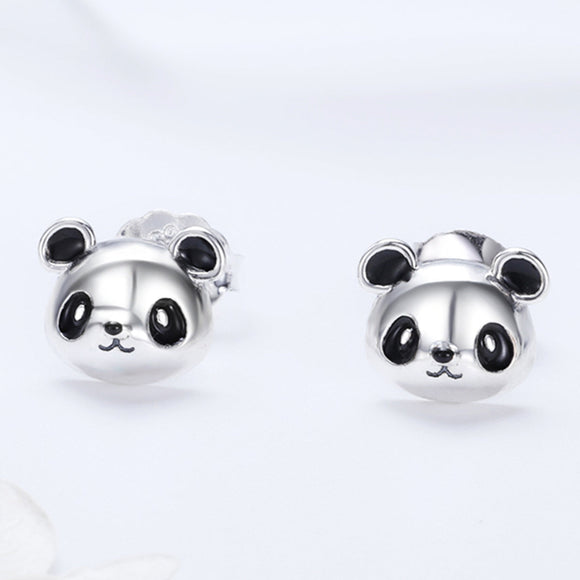 925 Sterling Silver Oxidized Enamel Earrings
