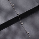 925 Sterling Silver & Moissanite Bracelet for Women - 15+6cm, Plated White Gold-4