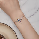 925 Sterling Silver Enamel Bracelet with Pavé Setting CZ-7