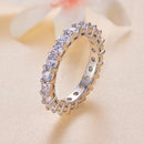 925 Sterling Silver Moissanite 0.1ct Ring Size 6 for Women-5