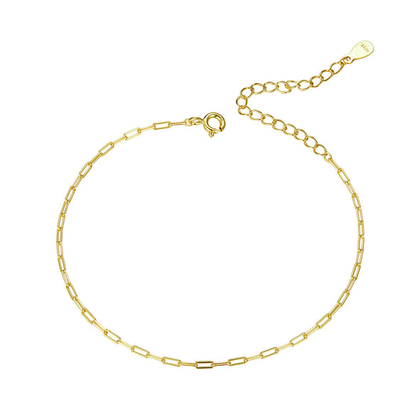 925 Sterling Silver & Plated Platinum Bracelet - 17+5cm Length