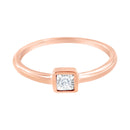 14K Rose Gold Plated .925 Sterling Silver 1/20 cttw Miracle Set Diamond Promise Ring (J-K Color, I1-I2 Clarity) - Size 6-3