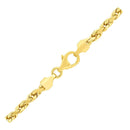 3.5mm 14k Yellow Gold Solid Diamond Cut Rope Chain-3