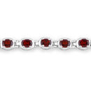 1.80 Carat Genuine Garnet .925 Sterling Silver Bracelet-2