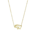 14k Yellow Gold Elephant Necklace-1
