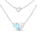 1.90 Carat Genuine Blue Topaz .925 Sterling Silver Pendant-1