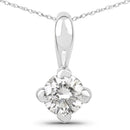 0.33 Carat Genuine Lab Grown Diamond 14K White Gold Pendant-1