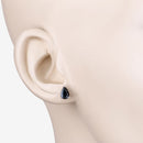 1.60 Carat Genuine Blue Sapphire 10K White Gold Earrings-5