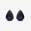 1.60 Carat Genuine Blue Sapphire 10K White Gold Earrings-10