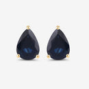 1.60 Carat Genuine Blue Sapphire 10K Yellow Gold Earrings-10