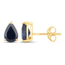 1.60 Carat Genuine Blue Sapphire 14K Yellow Gold Earrings-2