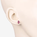 1.60 Carat Genuine Ruby 10K Yellow Gold Earrings-5