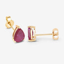 1.60 Carat Genuine Ruby 10K Yellow Gold Earrings-8