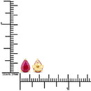 1.60 Carat Genuine Ruby 10K Yellow Gold Earrings-3