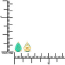 1.30 Carat Genuine Zambian Emerald 10K Yellow Gold Earrings-3