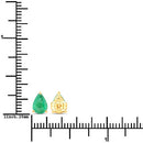 1.30 Carat Genuine Zambian Emerald 14K Yellow Gold Earrings-3