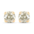 1.16 Carat Genuine LB Diamond 14K Yellow Gold Earrings-2