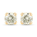 0.86 Carat Genuine LB Diamond 14K Yellow Gold Earrings-2