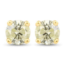 0.95 Carat Genuine LB Diamond 14K Yellow Gold Earrings-2