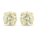 1.12 Carat Genuine LB Diamond 14K Yellow Gold Earrings-2