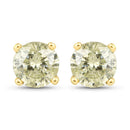 1.15 Carat Genuine LB Diamond 14K Yellow Gold Earrings-2