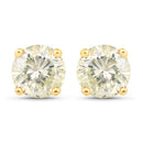 1.24 Carat Genuine LB Diamond 14K Yellow Gold Earrings-2