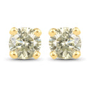 0.92 Carat Genuine LB Diamond 14K Yellow Gold Earrings-2