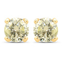 1.02 Carat Genuine LB Diamond 14K Yellow Gold Earrings-2