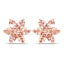 1.98 Carat Genuine Morganite 10K Rose Gold Earrings-4