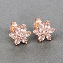 1.98 Carat Genuine Morganite 10K Rose Gold Earrings-5