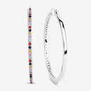 2.24 Carat Genuine Multi Sapphire .925 Sterling Silver Earrings-11