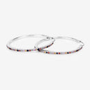 2.24 Carat Genuine Multi Sapphire .925 Sterling Silver Earrings-13