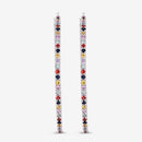 2.24 Carat Genuine Multi Sapphire .925 Sterling Silver Earrings-14