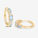 2.66 Carat Genuine Blue Topaz and White Topaz .925 Sterling Silver Earrings-9