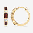 2.78 Carat Genuine Garnet and White Topaz .925 Sterling Silver Earrings-8
