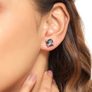 4.20cttw Royal Blue Mystic Quartz .925 Sterling Silver Earrings-9